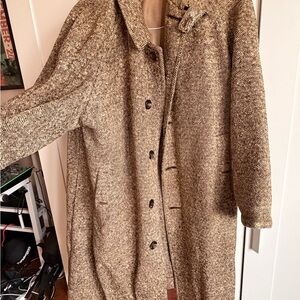Burberry Tan Tweed Trench Coat